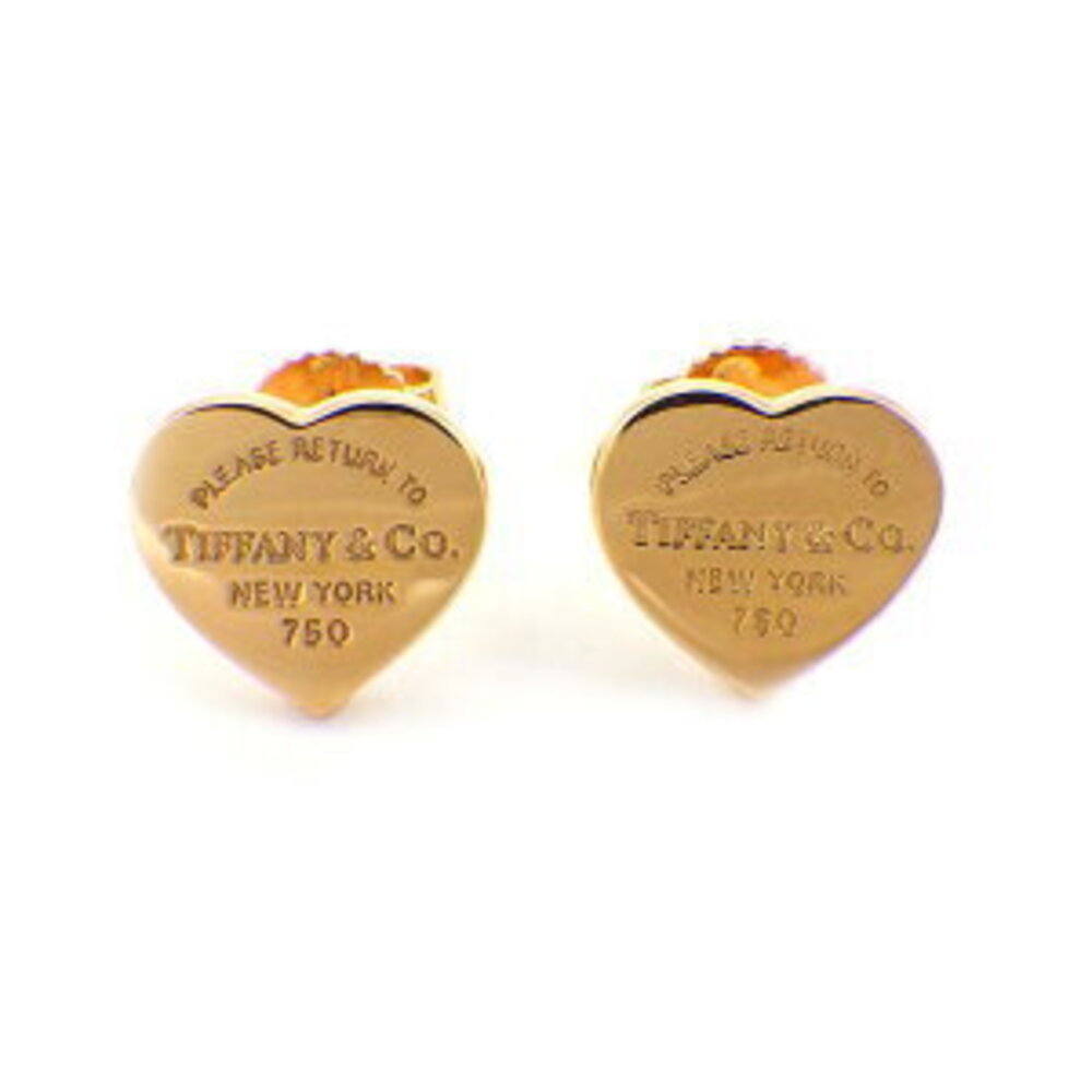 Tiffany Co Return to Tiffany Heart Earrings Gold